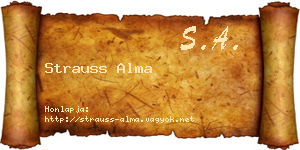 Strauss Alma névjegykártya